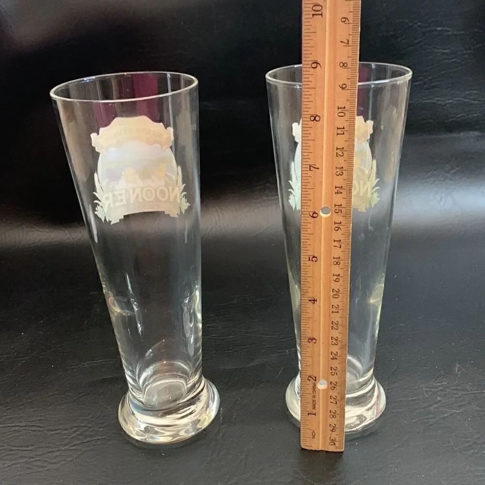 Sierra Nevada Nooner Pilsner 18 Ounce Gold Red Yellow 8 1/2 Inch Tall Beer Glass